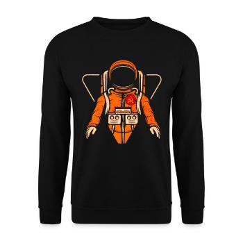 Soviet Union Cosmonaut - Unisex Sweatshirt - black - Front - Alina (178cm) & Michal (187cm)