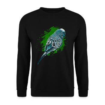 Perruche ondulée - Sweat-shirt Unisexe - noir - Devant - Alina (178cm) & Michal (187cm)