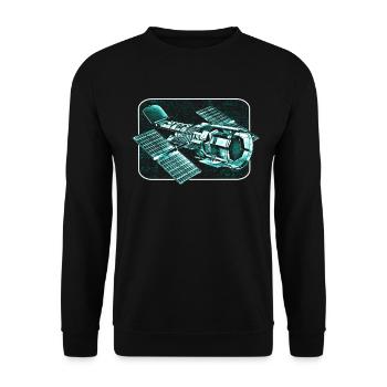 Hubble Space Telescope - Unisex Sweatshirt - black - Front - Alina (178cm) & Michal (187cm)