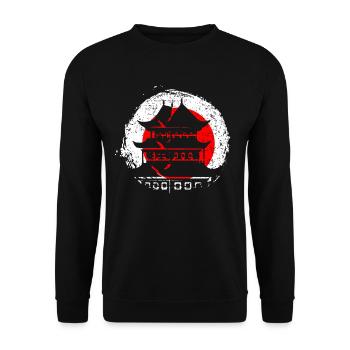 Architecture japonaise - Sweat-shirt Unisexe - noir - Devant - Alina (178cm) & Michal (187cm)