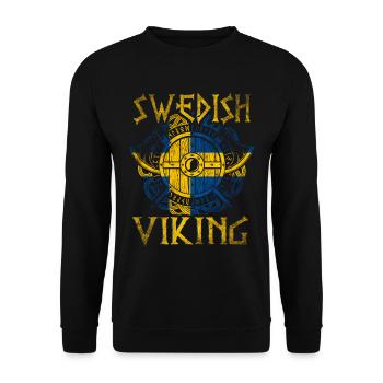 Swedish Viking - Unisex Sweatshirt - black - Front - Alina (178cm) & Michal (187cm)