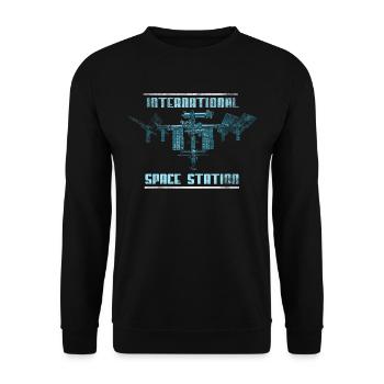 ISS - International Space Station - Unisex Sweatshirt - black - Front - Alina (178cm) & Michal (187cm)