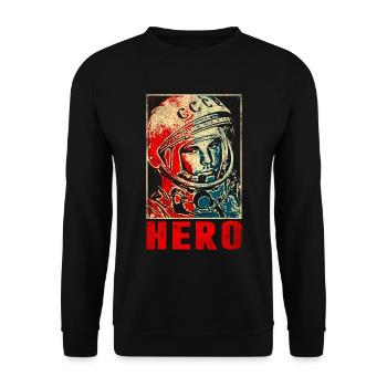 Yuri Gagarin - Cosmonaut - Unisex Sweatshirt - black - Front - Alina (178cm) & Michal (187cm)