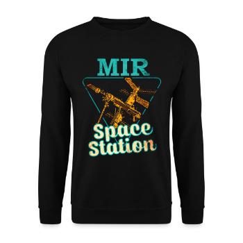 Mir Space Station - Unisex Sweatshirt - black - Front - Alina (178cm) & Michal (187cm)