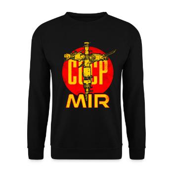 Raumstation Mir Sowjetunion - Unisex Pullover - Schwarz - Vorne - Alina (178cm) & Michal (187cm)