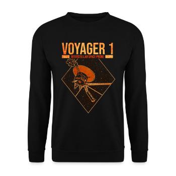 Voyager 1 Space Probe - Unisex Sweatshirt - black - Front - Alina (178cm) & Michal (187cm)