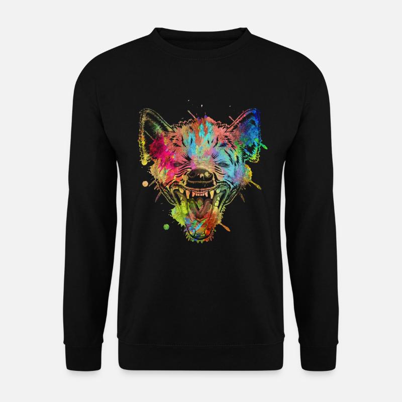 Hyène colorée - Sweat-shirt Unisexe - noir