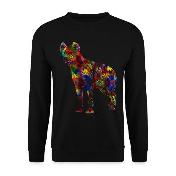 Hyène - Sweat-shirt Unisexe - noir - Devant - Alina (178cm) & Michal (187cm)