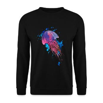 Jellyfish - Unisex Sweatshirt - black - Front - Alina (178cm) & Michal (187cm)