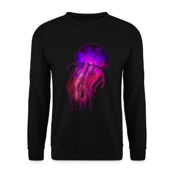 Qualle - Unisex Pullover - Schwarz - Vorne - Alina (178cm) & Michal (187cm)