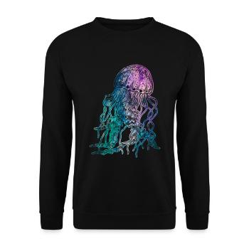 Qualle - Unisex Pullover - Schwarz - Vorne - Alina (178cm) & Michal (187cm)