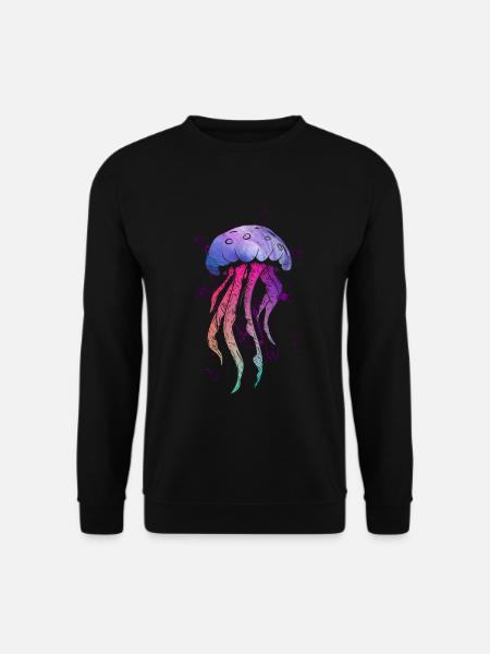 Bunte Qualle - Unisex Pullover - Schwarz