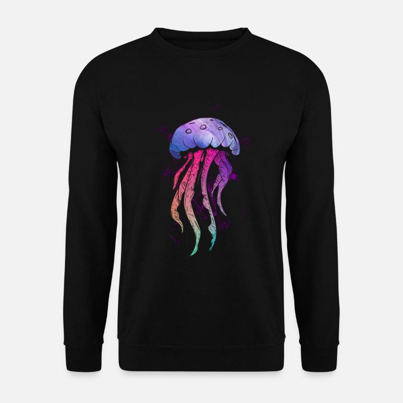 Bunte Qualle - Unisex Pullover - Schwarz