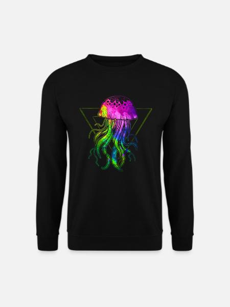 Bunte Qualle - Unisex Pullover - Schwarz