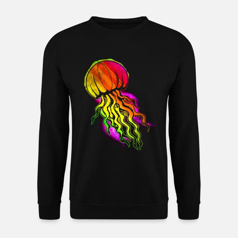 Bunte Qualle - Unisex Pullover - Schwarz
