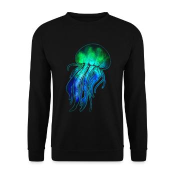 Jellyfish - Unisex Sweatshirt - black - Front - Alina (178cm) & Michal (187cm)