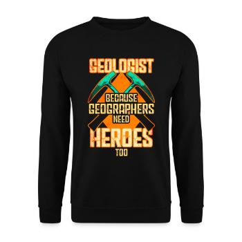 Geologist - Unisex Sweatshirt - black - Front - Alina (178cm) & Michal (187cm)
