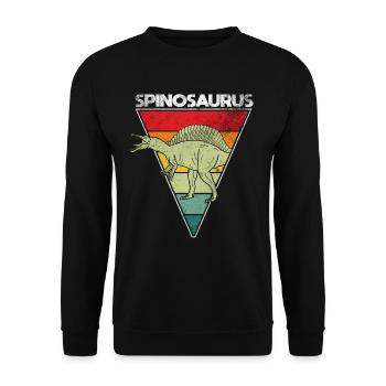 Spinosaurus Dinosaurier - Unisex Pullover - Schwarz - Vorne - Alina (178cm) & Michal (187cm)