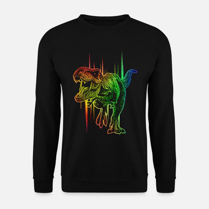 Bunter T-Rex - Unisex Pullover - Schwarz