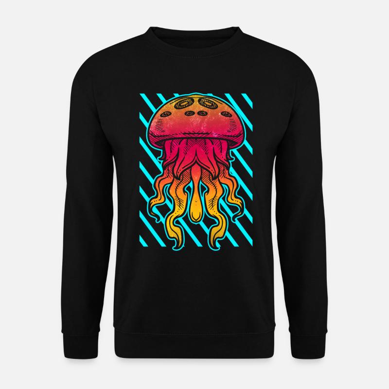 Bunte Qualle - Unisex Pullover - Schwarz