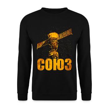 Soyuz Spacecraft Soviet Union - Unisex Sweatshirt - black - Front - Alina (178cm) & Michal (187cm)