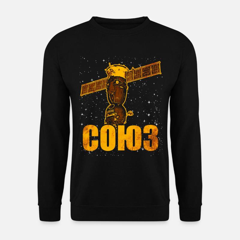 Sowjetisches Sojus Raumschiff - Unisex Pullover - Schwarz