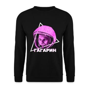 Juri Gagarin - Astronaut und erster Mensch im Welt - Unisex Pullover - Schwarz - Vorne - Alina (178cm) & Michal (187cm)