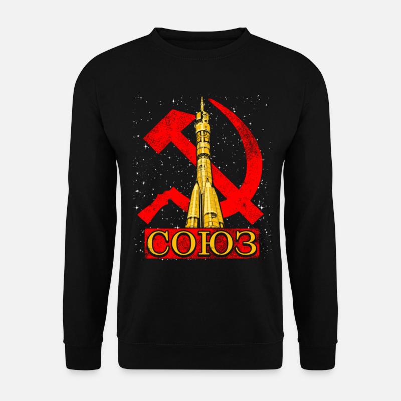 Soyuz rocket Soviet Union - Unisex Sweatshirt - black
