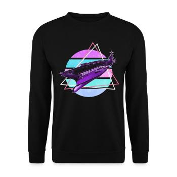 Aircraft carrier - Unisex Sweatshirt - black - Front - Alina (178cm) & Michal (187cm)