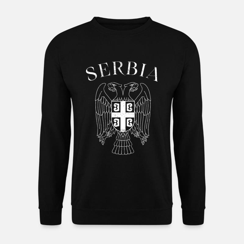 Serbien Adler Wappen Flagge - Unisex Pullover - Schwarz
