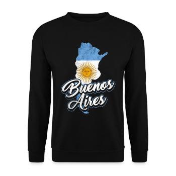 Buenos Aires Argentina - Unisex Sweatshirt - black - Front - Alina (178cm) & Michal (187cm)