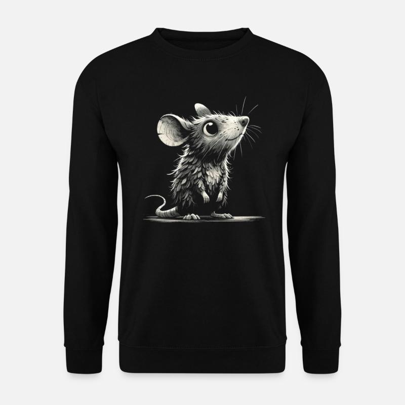 Süsse Ratte Maus - Unisex Pullover - Schwarz
