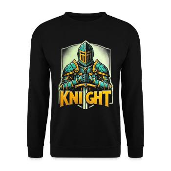 Knight Armor Sword Medieval - Unisex Sweatshirt - black - Front - Alina (178cm) & Michal (187cm)