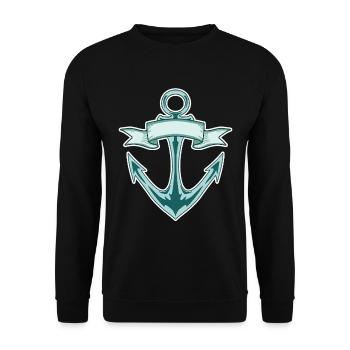 Anchor - Unisex Sweatshirt - black - Front - Alina (178cm) & Michal (187cm)