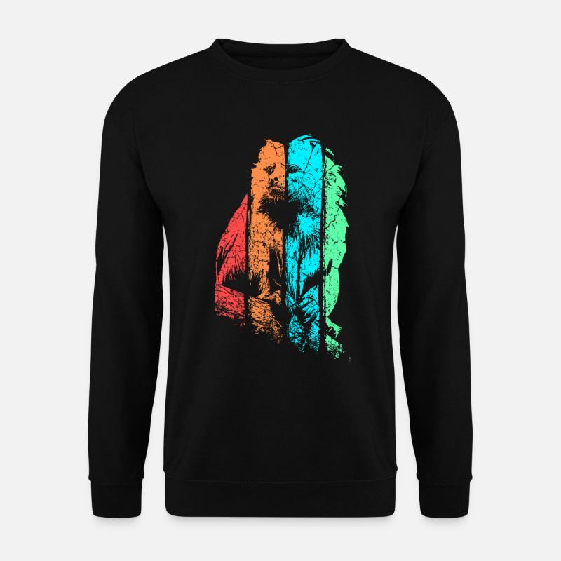 Tamarin Affe Primat - Unisex Pullover - Schwarz