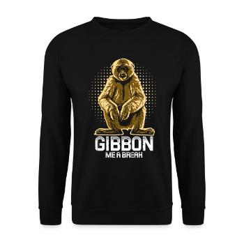 Gibbon - Drôle de dicton - Sweat-shirt Unisexe - noir - Devant - Alina (178cm) & Michal (187cm)