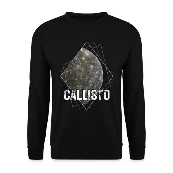 Kallisto - Jupiter Mond - Unisex Pullover - Schwarz - Vorne - Alina (178cm) & Michal (187cm)