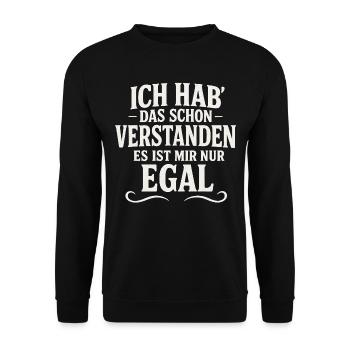Dictons sarcastiques effrontés - Sweat-shirt Unisexe - noir - Devant - Alina (178cm) & Michal (187cm)