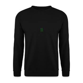 Green binary code web developer funny humor - Unisex Sweatshirt - black - Front - Alina (178cm) & Michal (187cm)