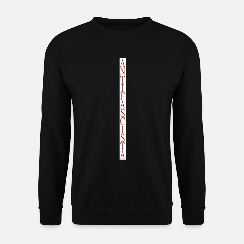 vertikal stylischer Schriftzug Antifascista - Unisex Pullover - Schwarz