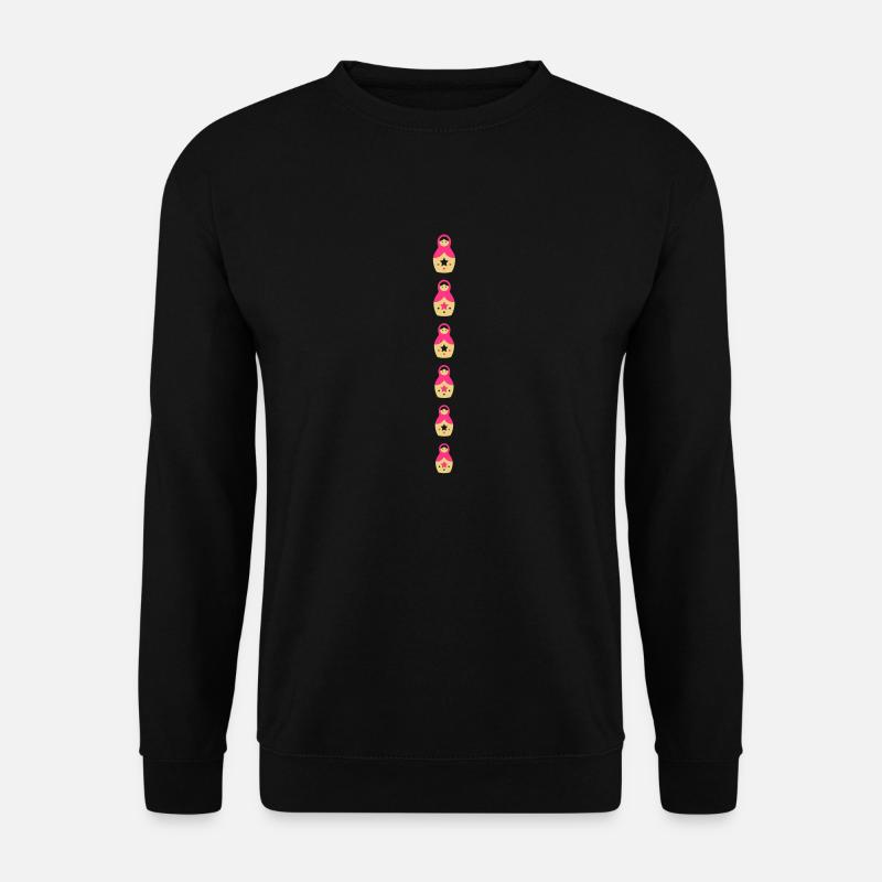 Matroschka - Babuschka - Puppe - Arm-Reihe 2C - Unisex Pullover - Schwarz