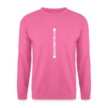verticalement défié drôle petit gens blague hommes - Sweat-shirt Unisexe - rose - Devant