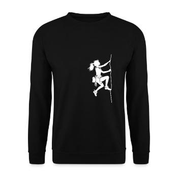 Sportswoman goes Vertical - Unisex Sweatshirt - black - Front - Alina (178cm) & Michal (187cm)