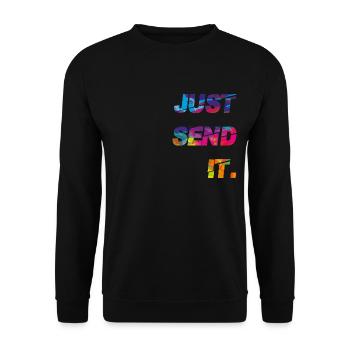 Send It , Hangloose Skater Just send it - Unisex Sweatshirt - black - Front - Alina (178cm) & Michal (187cm)