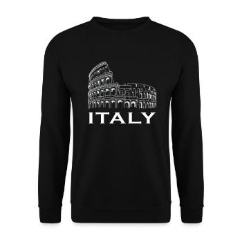 Italy Rome - Unisex Sweatshirt - black - Front - Alina (178cm) & Michal (187cm)