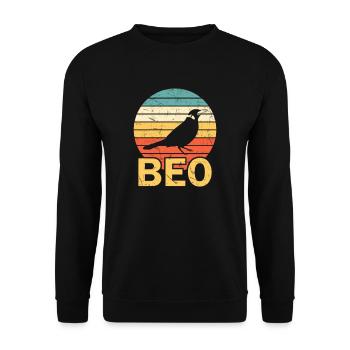 Beo, Mynah for bird lovers and gift - Unisex Sweatshirt - black - Front - Alina (178cm) & Michal (187cm)