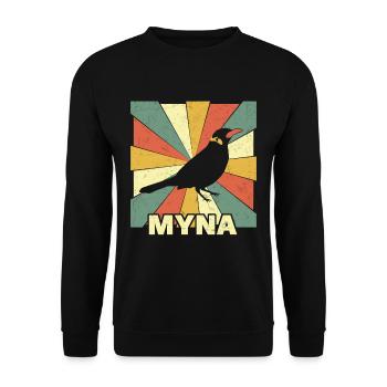 Beo, Mynah for bird lovers and gift - Unisex Sweatshirt - black - Front - Alina (178cm) & Michal (187cm)
