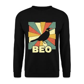 Beo, Mynah for bird lovers and gift - Unisex Sweatshirt - black - Front - Alina (178cm) & Michal (187cm)