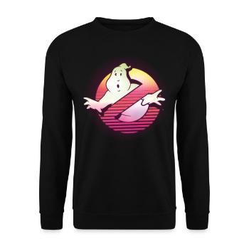Ghostbusters Retro Neon Logo - Unisex Sweatshirt - black - Front - Alina (178cm) & Michal (187cm)
