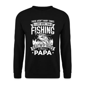 Cadeau de pêcheur papa papa pêcheur - Sweat-shirt Unisexe - noir - Devant - Alina (178cm) & Michal (187cm)